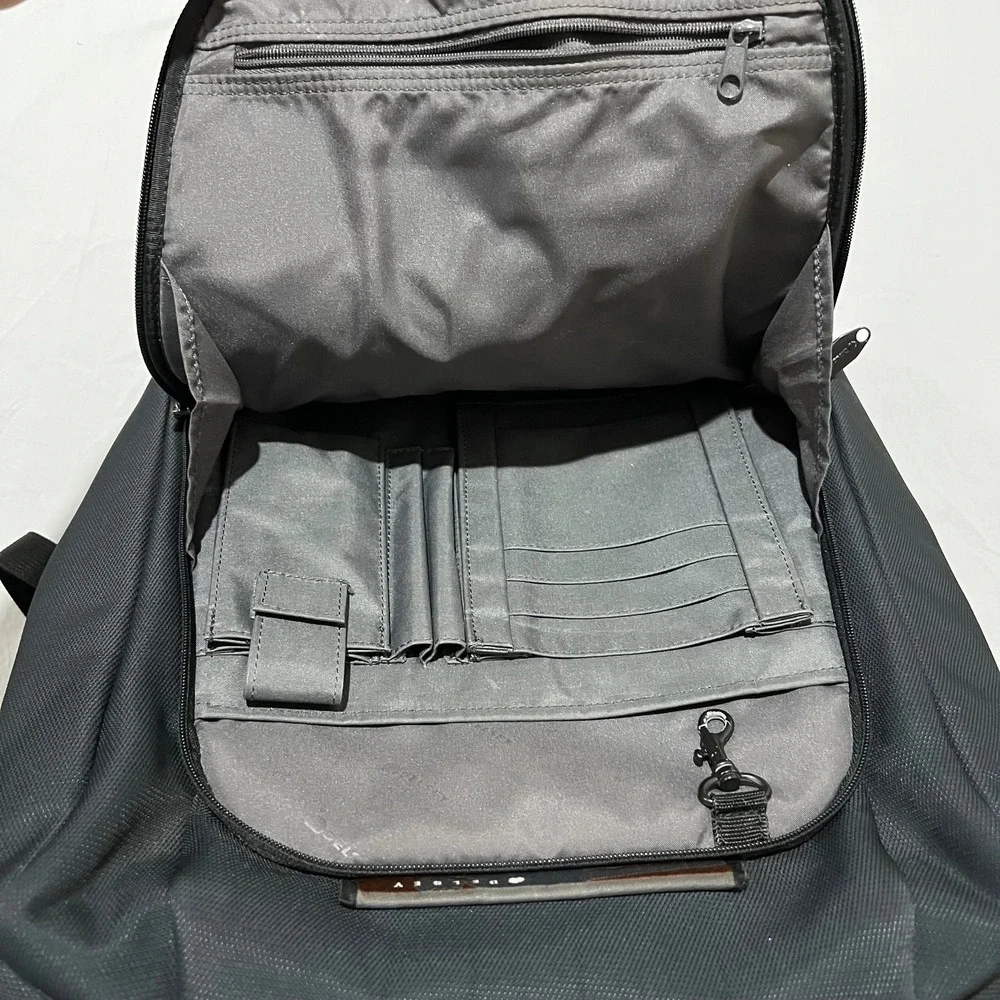 Delsey Black Lightweight Travel Carry On Reinforced Laptop Compartment Backpack